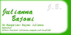 julianna bajomi business card